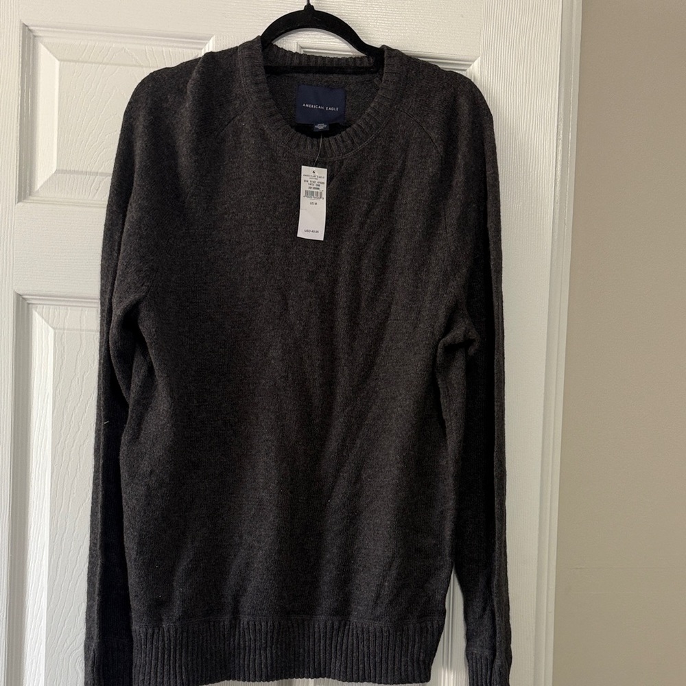 American Eagle Outfitters Charcoal Crewneck Sweater